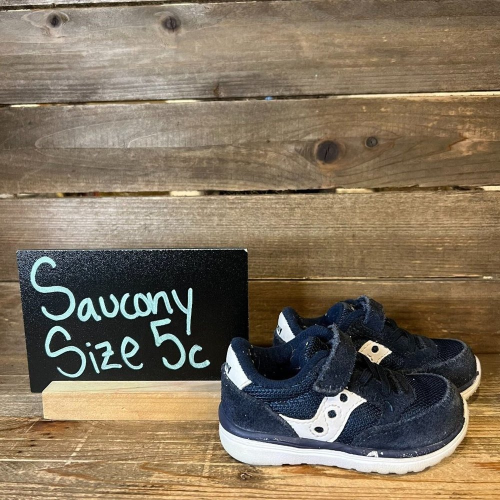 Childrens Saucony Baby Jazz Lite Navy Blue Athletic Sneakers Shoes Size 5 C GUC